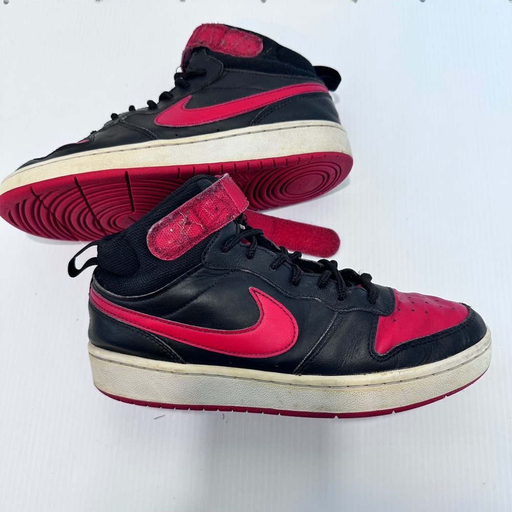 Nike Boys Court Borough Mid 2 Sz 6.5 Y Black Basketball Shoes Sneaker CD7783-003 - Picture 6 of 7